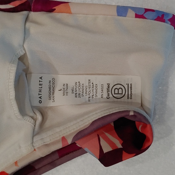 Athleta Daybreak Tropic Scoop Adjustable Strap Bikini Top Size Large - Picture 8 of 9